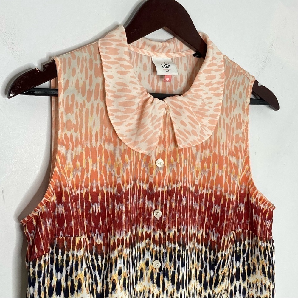 Cabi Ruffle Collar Multicolored Button Down Blouse - image 3